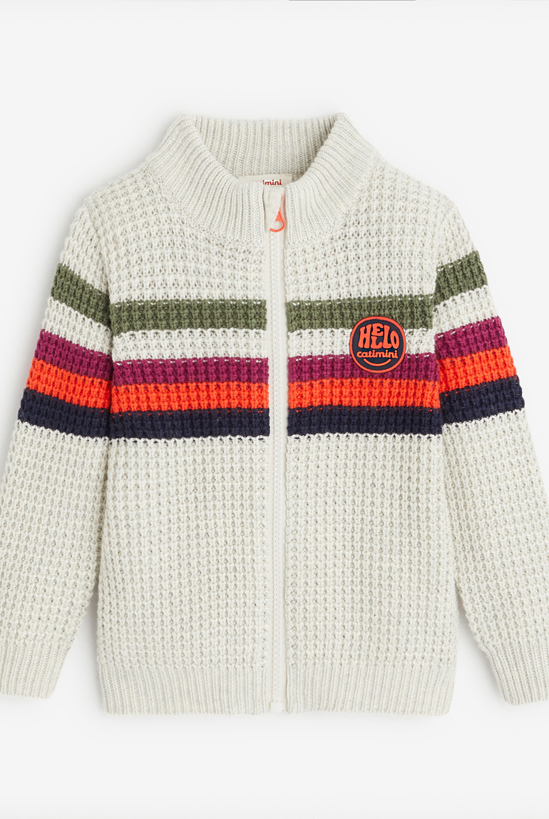 Gilet bébé garçon rayures gris Catimini 1