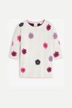 Robe grisee à fleurs pour bébé fille en tricot Catimini