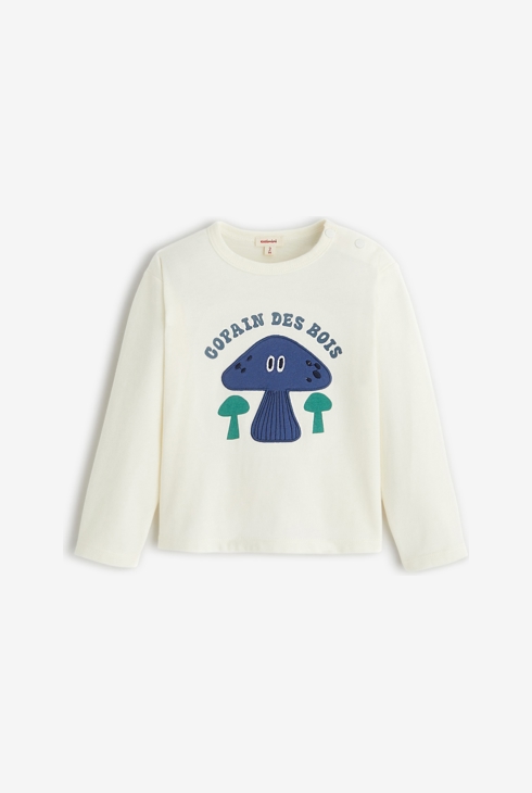 T-shirt bébé garçon champignons blanc Catimini