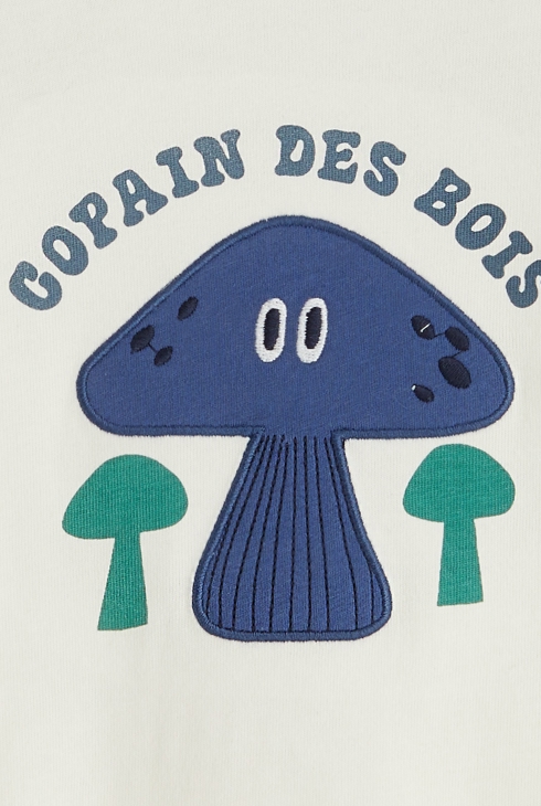 T-shirt bébé garçon champignons blanc Catimini