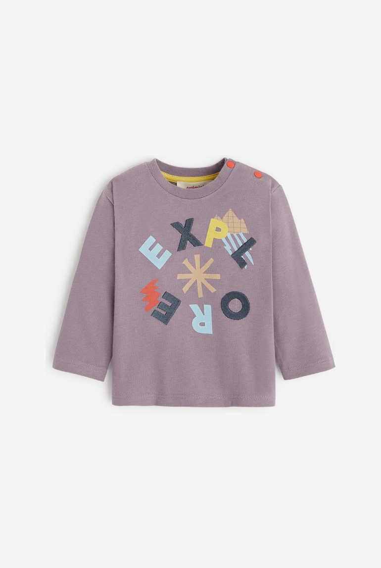 T-shirt bébé garçon violet en coton biologique Catimini 1