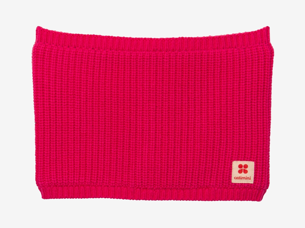 Snood enfant tricot côtes rose mixte Catimini 1