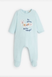 Pyjama motif chenille bébé mixte blanc bleuté naissance Catimini