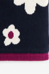 Snood fleuri bébé fille bleu marine en tricot Catimini 2