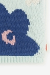Snood bébé fille coloré et imprimé floral en tricot bleu Catimini 2