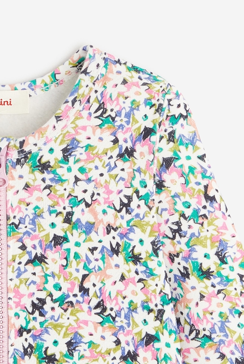 Pyjama bébé fille semi fleuri blanc Catimini