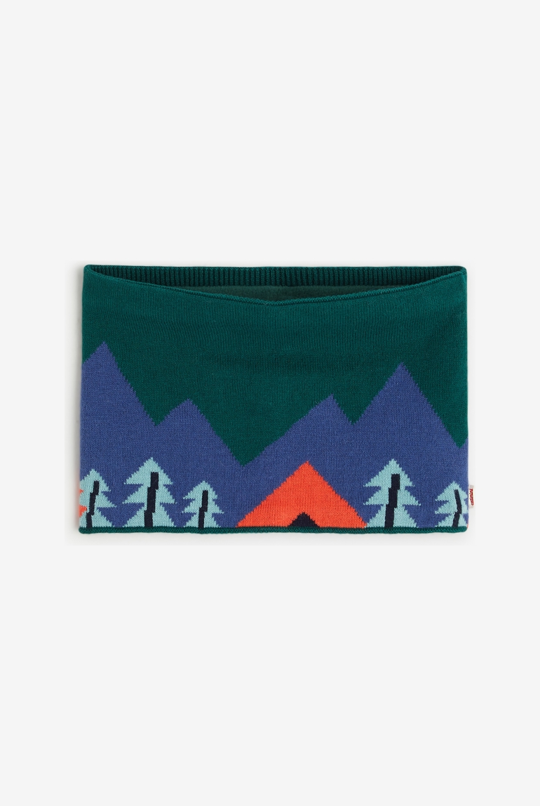 Snood bébé garçon en tricot vert Catimini 1