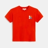 T-shirt enfant rouge en coton recyclé
