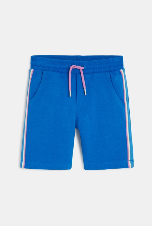 Bermuda bébé garçon bleu en coton recyclé Catimini 1