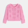 Cardigan bébé fille rose en tricot Catimini