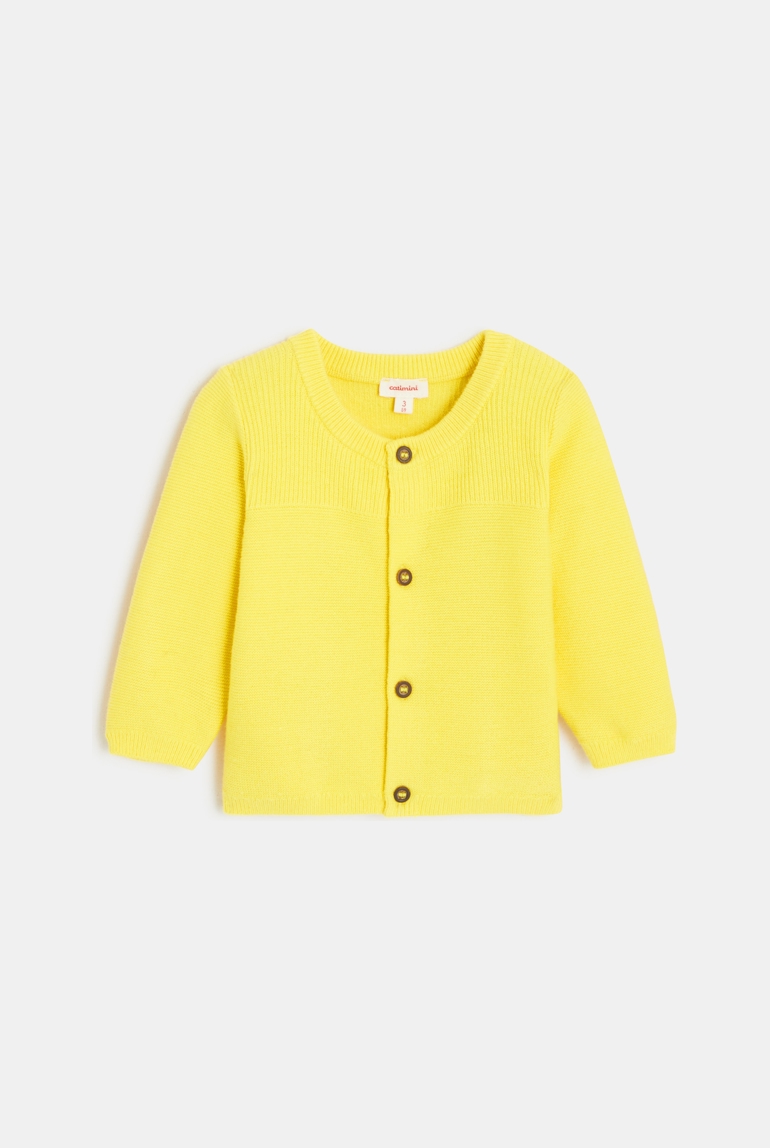 Cardigan bébé en tricot jaune Catimini 1