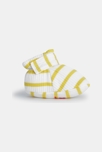 Chaussons bébé rayé écru/jaunes Catimini
