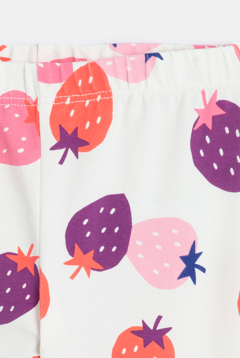 Legging bébé fille écru à motifs fraises beige Catimini