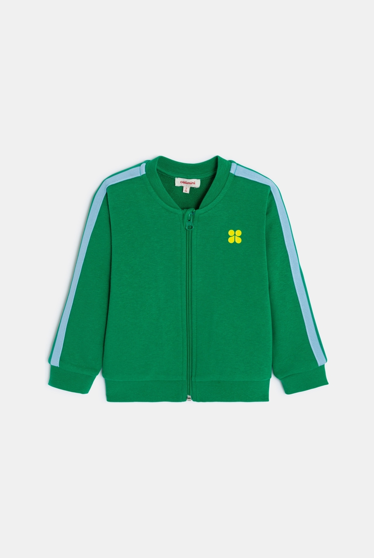 Cardigan bébé garçon vert en coton recyclé Catimini 1
