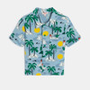 Chemise bébé garçon bleue tropical Catimini