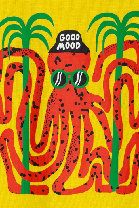 T-shirt bébé garçon jaune pieuvre Catimini 2