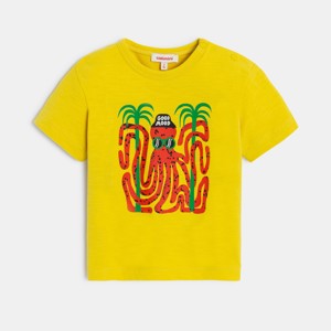 T-shirt bébé garçon jaune pieuvre Catimini 1