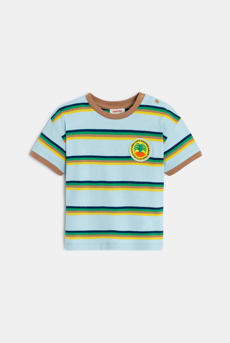 T-shirt bébé garçon bleu rayé Catimini 1