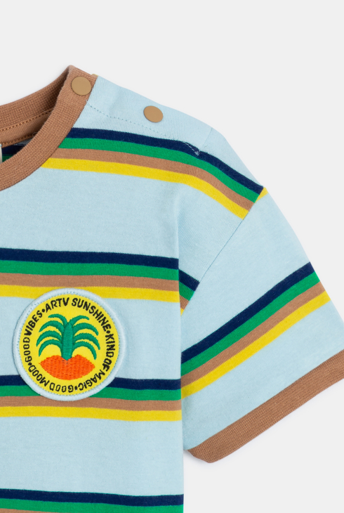 T-shirt bébé garçon bleu rayé Catimini
