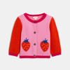 Cardigan bébé fille bicolore motifs fraises rose Catimini