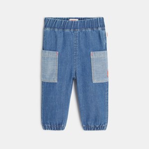 Pantalon bébé fille en jean bleu Catimini 1