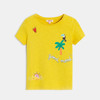 T-shirt bébé fille jaune imprimé exotique Catimini