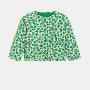 Veste réversible fille verte à motifs tropicaux Catimini 1