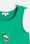 Grünes Tanktop Catimini mit Tukan-Druck für Mädchen 2