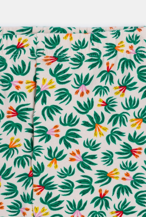 Legging fille à imprimés plantes rose Catimini