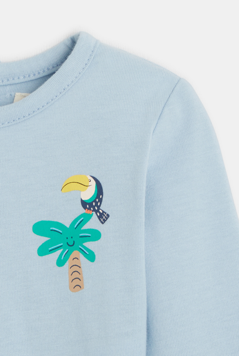 T-shirt bébé bleu tropical Catimini