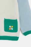 Cardigan bébé écru et vert Catimini 2