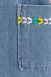 Robe tablier bébé fille en jean délavé bleue Catimini 3