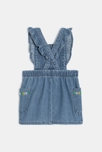 Robe tablier bébé fille en jean délavé bleue Catimini 4