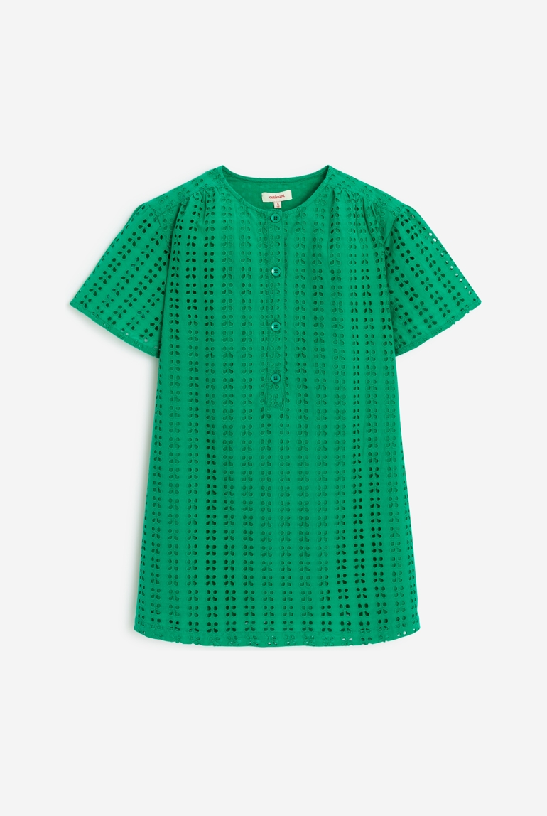 Robe fille vertee broderie anglaise Catimini 1