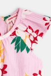 Blouse bébé fille rose fleurs exotiques Catimini 2
