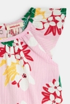 Rosa Baby-Jumpsuit mit exotischen Blumen für Mädchen Catimini 2
