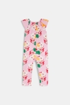 Rosa Baby-Jumpsuit mit exotischen Blumen für Mädchen Catimini 4