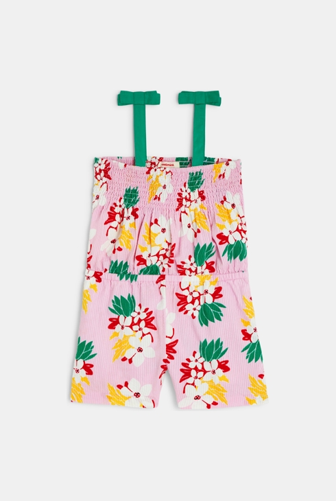 Rosa Kombishorts mit exotischen Blumen für Mädchen Catimini 1