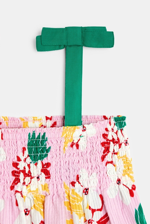 Débardeur fille à motifs fleurs exotiques rose Catimini