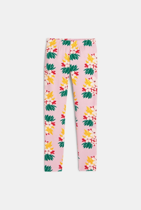 Rosa Mädchen-Leggings mit exotischen Blumen Catimini 1