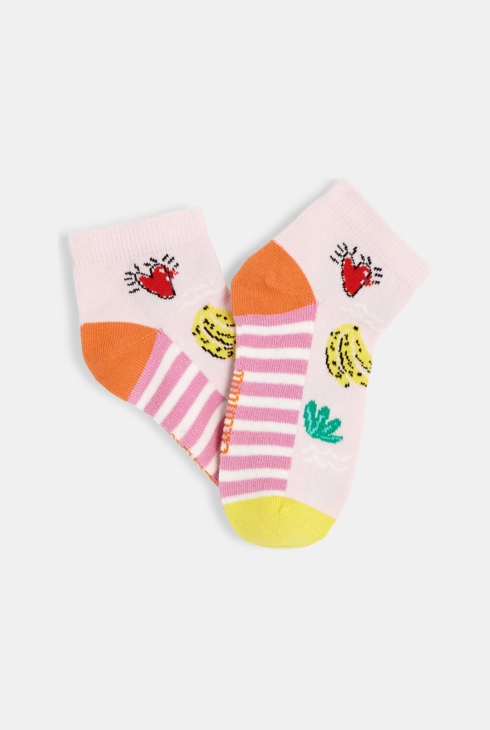 Chaussettes fille à motifs tropicaux roses Catimini