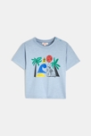 T-shirt bébé garçon plage bleu Catimini 1
