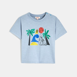 T-shirt bébé garçon plage bleu Catimini 1