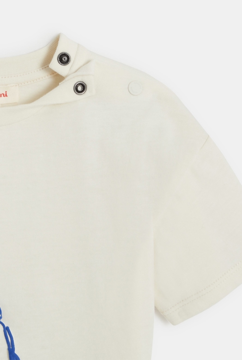 T-shirt bébé garçon écru oiseau surfeur beige Catimini