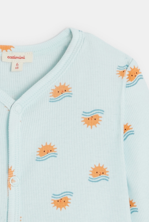 Pyjama bébé garçon bleu à motifs soleil Catimini