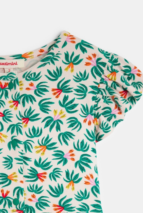 Robe bébé fille imprimés tropicaux rose Catimini