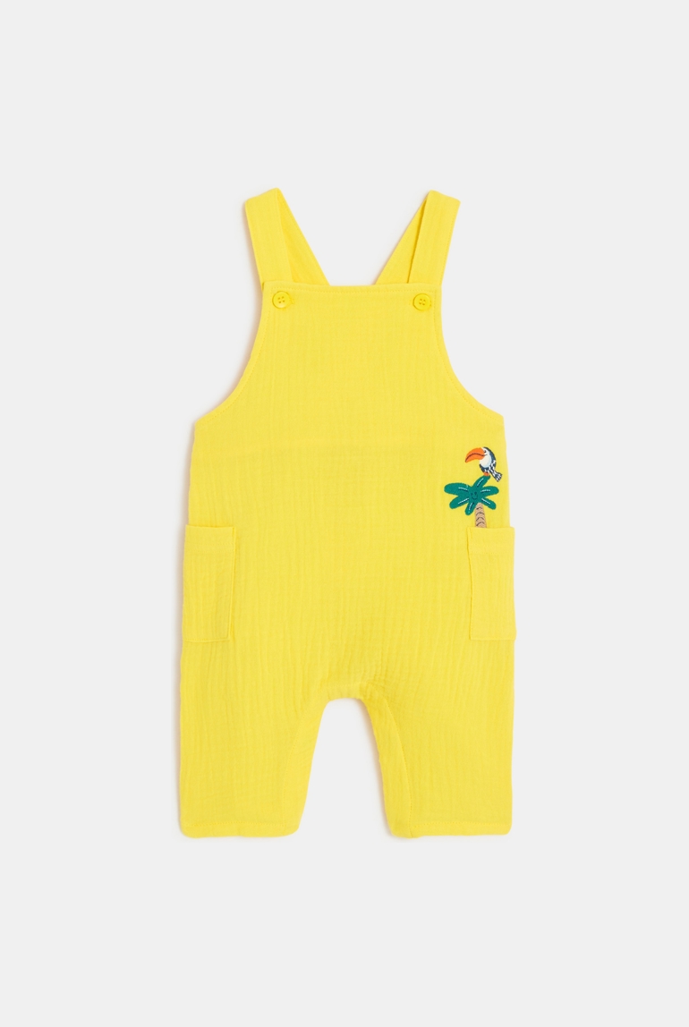 Salopette courte bébé jaune Catimini 1