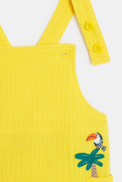 Salopette courte bébé jaune Catimini