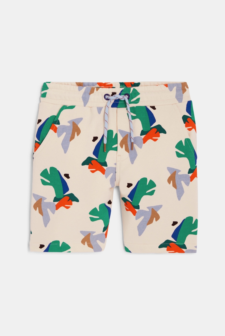 Bermuda garçon beige à motifs feuilles géométriques Catimini 1
