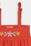 Débardeur fille rouge à broderies Catimini 2